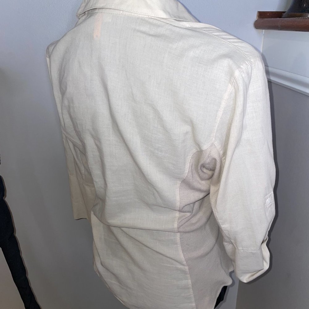 James Perse Contrast Ribbed Surplus Shirt - Picture 4 of 7